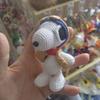 Muñeca de Monstruo de Tres Ojos Colgante de Lana Colgante Tejido a Mano Producto Terminado Muñeca de Ganchillo Hecha a Mano Colgante de Ganchillo Producto Terminado