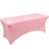 Cubremesa Elástico Rectangular de 6 pies Mantel Envolvente Completo para Boda al Aire Libre, Banquete, Evento, Cóctel, Forma de Abanico