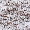 50 Peças de Contas Espaçadoras Planas Coloridas Galvanizadas em Formato de Roda de Diamante para DIY de Acessórios de Joias Feitas de Material de Ferro