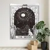 Tapeçaria de Parede Personalizável Amazon Transfronteiriça Fundo Escuro Decoração de Sala de Estar Pintura Estudo Estilo Nórdico Preto e Branco Pintura Suspensa