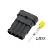 Conector à prova d'água 4 furos conjunto completo de pinos DJ7041-1.5-11/21 conector de carro plugue do chicote HID