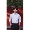 Camisa Blanca de Pulgada para Hombres Yuppies Británicos, Ropa de Alta Gama, Camisa Interior para Traje de Hombre, Camisa de Manga Larga para Boda de Hombre