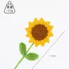 Planta en Maceta de Girasol Tejida a Mano Hilo Adorno Artificial de Graduación Regalo del Día del Maestro Flor de Hilo Bonsái