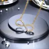 Bestseller Transfronteiriço: Colar Infinito Amor Símbolo do Infinito com Coração Torcido em Diamante, Colar Feminino Elegante e Versátil