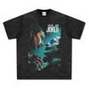 Camiseta de Manga Corta Estampada GAGA Americana Transfronteriza Joker Algodón Pesado Combinable Manga Larga Cuello Redondo Sudadera con Capucha