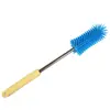 Escova de Limpeza de Silicone Semi-Automática para Copos de Água, Copos de Chá, Copos de Vidro e Mamadeiras; Ferramenta de Escova de Limpeza de Copos Doméstica com Cabo Longo
