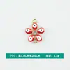 Atacado Versão Coreana Criativo Pingente Duplo Padrão de Flor Colorida Gota de Óleo Liga Colar Pulseira Pingente Joias Acessórios DIY