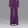 Calça de Yoga DFYNE Quase Invisível Costurada Cintura Alta Calça de Corrida Reta Esportiva Casual Secagem Rápida Versátil Levemente Flare para Mulheres