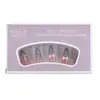 Uñas Portátiles Hechas a Mano Estilo Tweed, Uñas Pre-Hechas, Piezas de Manicura de Lujo con Moño Rosa, Parches de Uñas Postizas Sexy