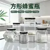 Frasco de Mel de Vidro Transparente 25ml Geleia Ninho de Pássaro Mel Frasco Dosador Grau Alimentício Pequena Capacidade Resistente a Alta Temperatura Pote Selado