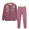 Conjunto de roupa íntima térmica para mãe com forro de fleece, novas roupas de inverno para meia-idade e idosos, roupas para senhoras idosas, roupas de outono para vovó