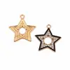 Colar Exclusivo DIY com Pingente Único de Estrela com Gotejamento de Óleo e Strass, Venda Direta do Fabricante, Disponível para Lote Misto e Vendas Transfronteiriças
