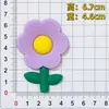 Goma Blanda de PVC Flores de Dibujos Animados Coloridas Accesorios para Fundas de Teléfono Móvil Bolsas Ropa Zapatos Accesorios Parches Decoraciones Colección