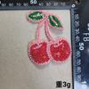 Pegatinas de tela grandes de fábrica, corona digital de amor con cristales de diamante y cerezas, accesorios de ropa, parche de joyería DIY