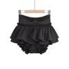 Pure Desire Style Spice Girl Saia Feminina Primavera e Verão 2024 Nova Cintura Alta Petit Cake Puff Anti-corrida Calças de Saia Curta