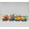 Atacado Brinquedos Infantis Carro de Puxar Menino Desenho Animado Caminhão Container Modelo Barraca de Rua Educação Infantil Educacional Educação Infantil