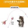 Caña de Juguete para Gatos con Cascabel, Pluma y Varilla de Acero Resistente a los Arañazos para Gatitos y Gatos, Envío Gratis