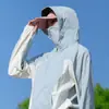 Jaqueta de Pele Respirável Estilo Montanha, Roupa com Proteção Solar de Seda Gelada para Mulheres, Jaqueta Fina de Proteção Solar com Proteção UV, Roupa Leve de Secagem Rápida