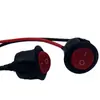 Cable de soldadura con cable, Interruptor redondo en forma de barco, de dos pines, de dos posiciones, Apertura para lámpara de mesa de 20 mm, Interruptor de ventilador, Accesorios de 12V/24V