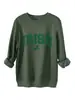Amazon Ebay Sitio Independiente Moda Engrosada Cálida Mujer Trébol Irlandés Verde Otoño e Invierno Nueva Sudadera