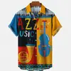 Camisa de Hombre con Estampado Completo Elástica en Cuatro Lados con Cuello de Solapa Digital 3D Transfronteriza Serie Hawaiana de Alta Gama