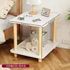 Alternativa a la mesa de noche: Mesa de noche moderna simple, Estante de almacenamiento pequeño, Mesa pequeña de pie, Madera maciza, Color de madera natural simple