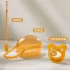 Chupón día y noche Súper suave imitación leche materna boca para jugar silicona cabeza redonda plana destete boca para dormir 2 cajas
