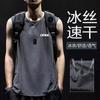 Chaleco de Malla para Hombre Verano Delgado Seda de Hielo Secado Rápido Adolescente Transpirable Camiseta Deportes Talla Extra Chaleco Sin Mangas T