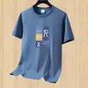 Comercio Exterior Talla Grande Seda de Hielo Manga Corta Verano para Hombre Nuevo Estilo Holgada Moderna Talla Grande Delgada Transpirable Camisa de Manga Corta para Hombre