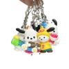 Exquisite carro chaveiro festa parchia cão boneca pingente dos desenhos animados Sanrio casal saco pingente diy acessórios