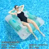 Bote Inflável Flutuante Transfronteiriço, Cama Flutuante Dobrável de Malha PVC, Produtos Aquáticos, Cadeira de Lounge Flutuante de Piscina Portátil, Rede Flutuante