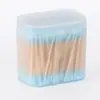 Caja de plástico para bastoncillos de algodón caja cosmética de PP rejilla simple doble caja de embalaje para bastoncillos de algodón de lápiz labial caja de almacenamiento para desmaquillante