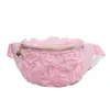 Bolsa de Peito Feminina com Flor de Rosa Doce e Fresca, Mini Bolsa de Cintura Estilosa e Fresca, Novo Acessório Transfronteiriço, Versátil e na Moda