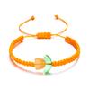 Pulsera roja tejida a mano Tulipán de venta caliente transfronteriza europea y americana, pulsera simple y fresca, suministro de puesto al por mayor