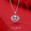 Collar de ángel y amor de plata pura S999 para mujer, cadena para clavícula con colgante de plata de ley de lujo ligero, un regalo del Día de San Valentín para esposa o novia