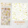 Manual de Collage Impermeable Autoadhesivo Pegatinas Decorativas DIY Estilo Ins Flores de las Cuatro Estaciones Lenguaje de las Flores Plantas Retro Flores Mariposas Pegatinas