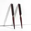 Peine de Cerdas de Cerdo Ámbar, Plegable, Al Por Mayor, Compacto, Portátil, Antiestático, Cuidado del Cabello, Peine de Dientes Finos