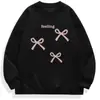 Moletom de Manga Longa com Gola Redonda para Mulheres no Outono e Inverno Novo Estilo Coreano Desenho Animado Casual Estilo Preguiçoso Solto Forrado com Fleece Versátil Top para Estudantes