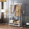 Secador de Ropa de Piso para Dormitorio Perchero Simple para Ropa Perchero Grueso para el Hogar Balcón Estante Móvil para Secar Ropa