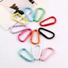 Mosquetón de hebilla de resorte en forma de D pintado de colores, llavero para mochila, hebilla colgante, materiales para accesorios de bricolaje al por mayor