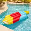 Venda Direta de Fábrica Piscina de PVC Colorida Flutuador de Sorvete Flutuador Inflável de Sorvete para Adultos