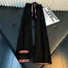 Pantalones de Chándal a Cuadros Plisados de Bloques de Color Americanos para Hombre Diseño de Otoño Pantalones Rectos de Patchwork Corte Limpio Pantalones Casuales