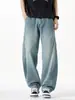 Ropa de hombre de moda / Nueva colección de primavera: jeans de pierna ancha, corte holgado, corte recto, de alta costura, retro, con pierna curva para hombre
