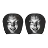Funda de Reposacabezas de Coche con Estampado de Fantasma Femenino de Terror Blanco y Negro Retrato Universal para Interior de Coche Almohada Protectora de Cuello Se Puede Etiquetar Dropshipping Viene con Imagen