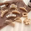 Pinza Pinza de Agarre Marrón Maillard Tamaño Alto para el Cabello Multitamaño Pinza Moda Corea del Sur Simple Pinza de Tiburón Cabello de Mujer