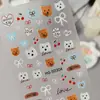 Pegatinas de Calcomanía para Uñas con Relieve de Cachorros Lindos y Adorables en Stock, Pegatinas de Uñas de Gato de Dibujos Animados Impermeables Adhesivas 3D Modelo Hg