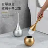 Baño Inodoro Lavabo Cepillo para Inodoro Cepillo para el Hogar Lindo Mango Largo Limpieza Hogar De Pie Plata Oro Negro