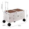 Carrito de Camping de Gran Capacidad, Plegable Grande Extendido y Ensanchado, Portátil para Exteriores, Picnic, Almacenamiento de Gran Capacidad, Carrito de Camping