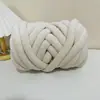 Versão em veludo Tecido de tiras estilo Ins Lã super grossa islandesa para tricô manual de mantas, ninhos para gatos de estimação, travesseiros, bolsas e kits de materiais