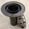 Tolva de Lluvia Sifón Redondo Tipo 87 de Hierro Fundido DN75 100 150 Descarga Recta Tapón Interno Apertura de Bajante